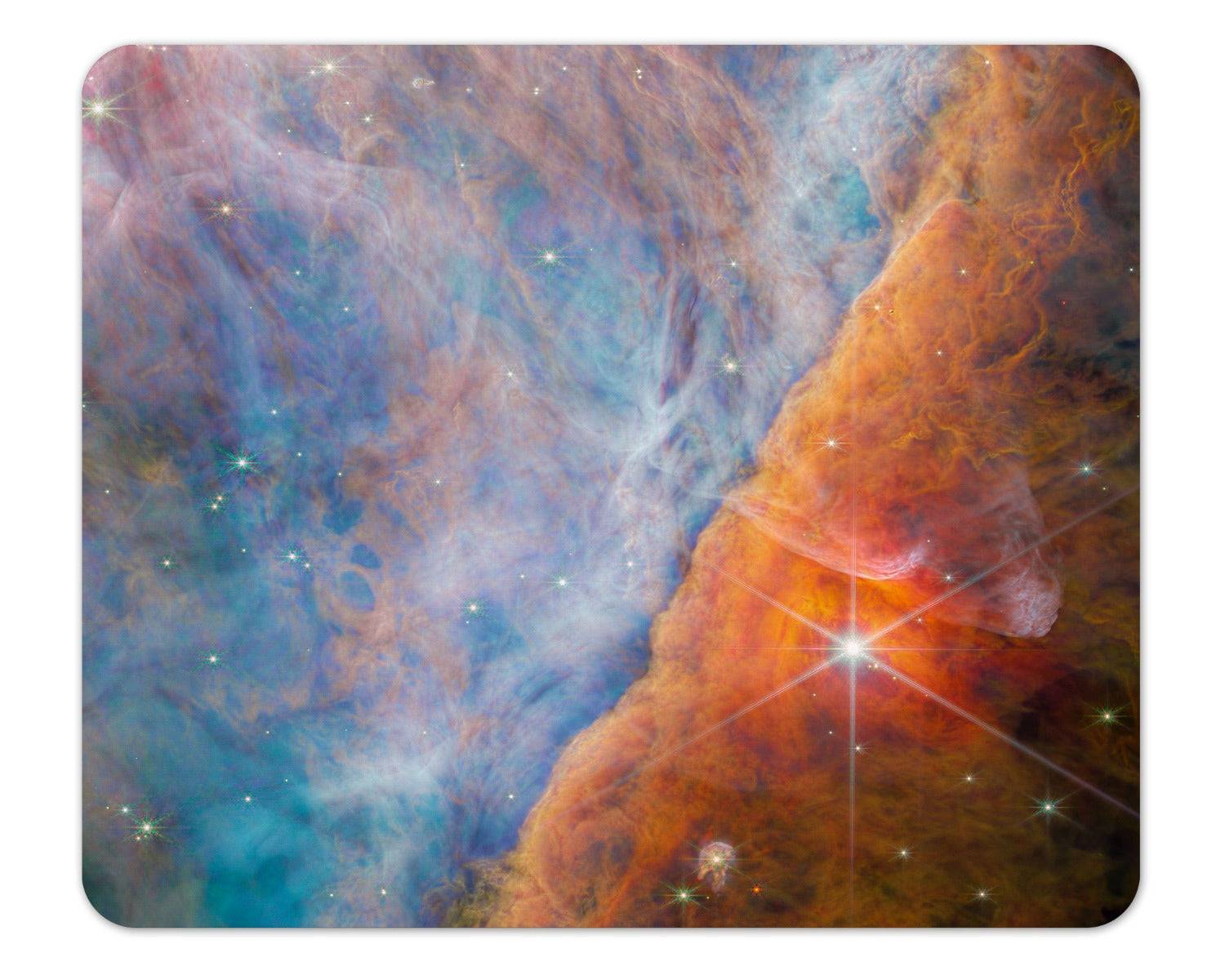 James Webb Telescope Orion Bar Mouse Pad 1/8 Thick