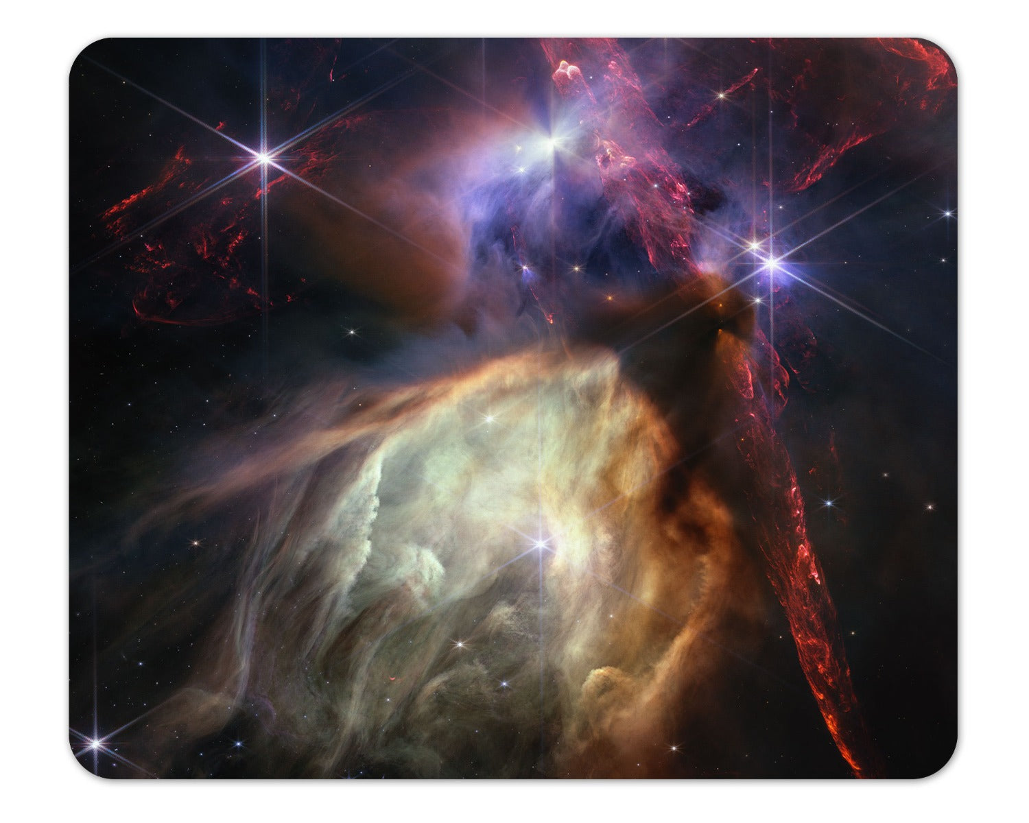 James Webb Telescope Rho Ophiuchi Mouse Pad 1/4 Thick