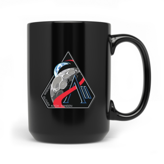 NASA Artemis 2 Mission Logo 15oz Black UVDTF Mug